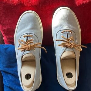 Vans Light Blue Lace-up Canvas Sneakers